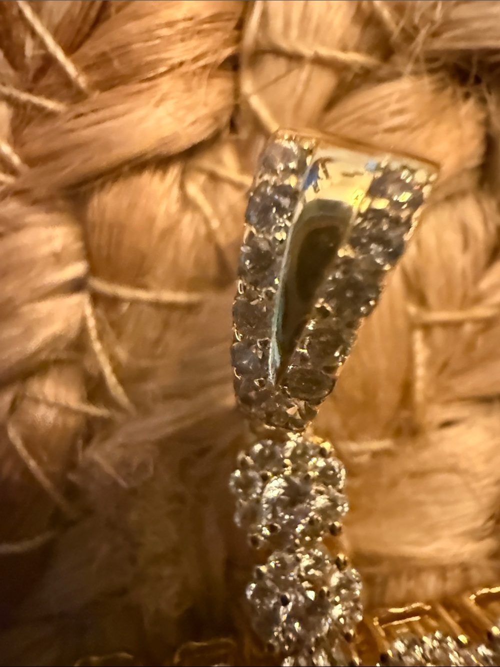 Freida Rothman Vault Gold Tone Brass based Cross Pendant with Clear Crystals. - Picture 2 of 4